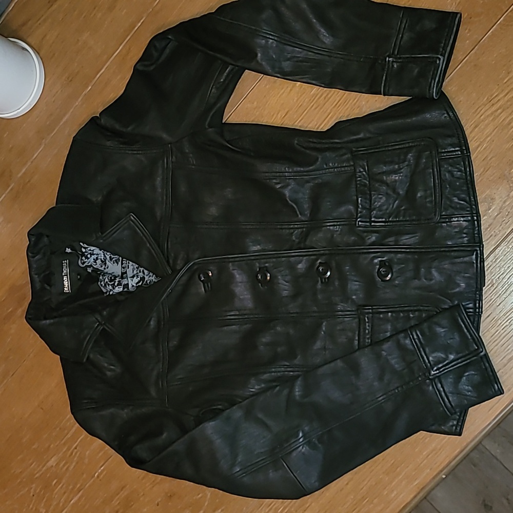 Brandon Thomas Women's genuine leather blazer jacket